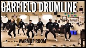 Garfield-HS-Drumline-2017-Warmup-Room-Bellevue-Competition