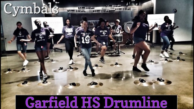 Garfield-HS-Drumline-Cymbals-Dance