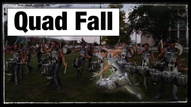Drumline-Fail-Crown-Quad-Drummer-Falls-in-the-lot.
