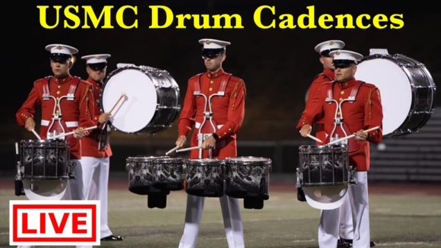 LIVE-Marines-Drum-Cadences-split-screen-DigitalDrumlineProject