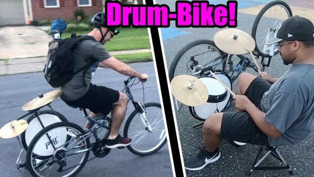We-turned-a-BICYCLE-into-a-DRUM-SET-and-rodejammed-in-my-neighborhood